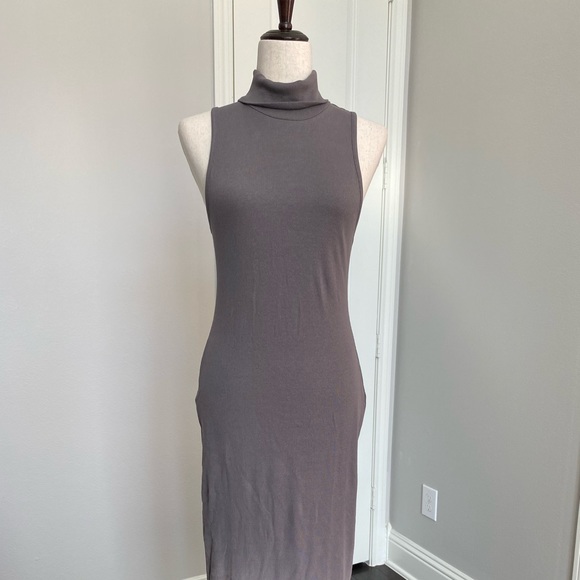 Zara Turtle Neck Ribbed Dress L - Picture 4 of 8